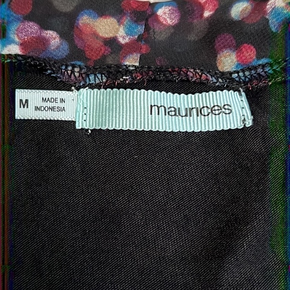 3/$15 ☮️ Maurices Polka Dot Wrap Sheer Front Long Sleeve Blouse - Picture 6 of 7